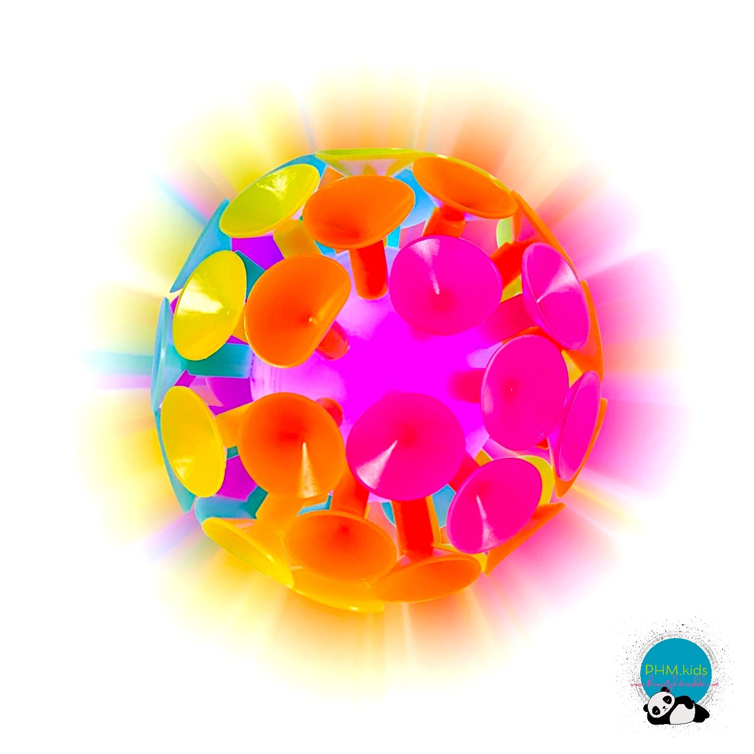 Stick It To Em’ Jumbo Light Up Suction Ball 🧡 The Pretty Hot Mess Kids